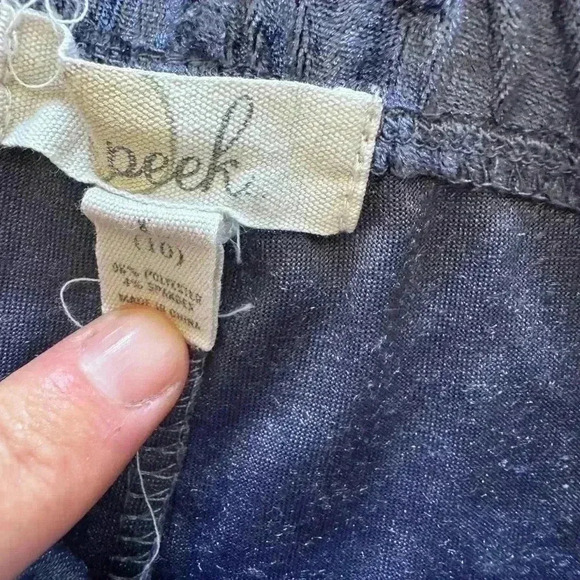 Peek Girls Velvet legging Blue Size Large (10) - Picture 2 of 2